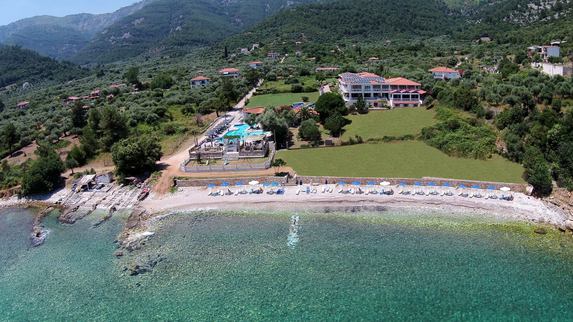 Maranton Beach Hotel Kinira Esterno foto